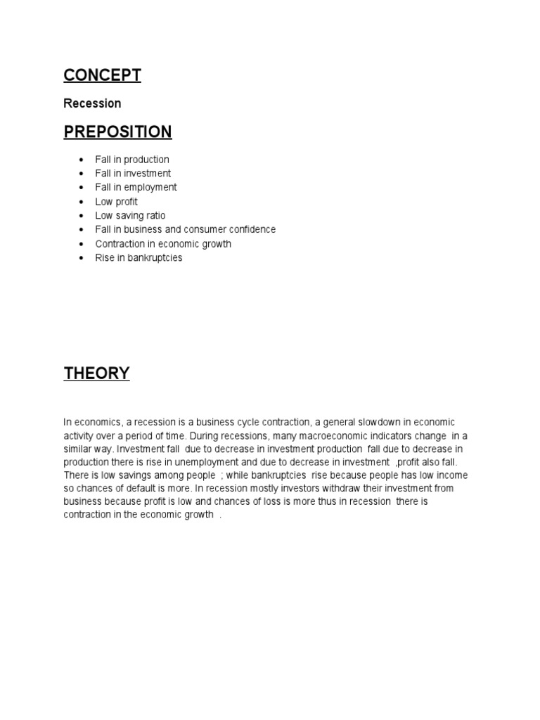 Understanding Economic Recession Factors | PDF