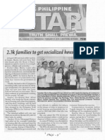 Philippine Star, Feb. 27, 2019, 2.3k Families To Get Socialized Housing in Tondo PDF