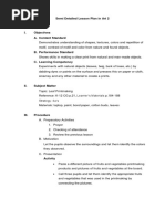 Lesson Plan For Cot