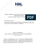 Surface Chemistry and Reactivity of Skin-Passed Hot Dip Galvanized Coatings