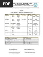 HORARIO 1 SEMESTRE 2019 - Engenharia Electronica