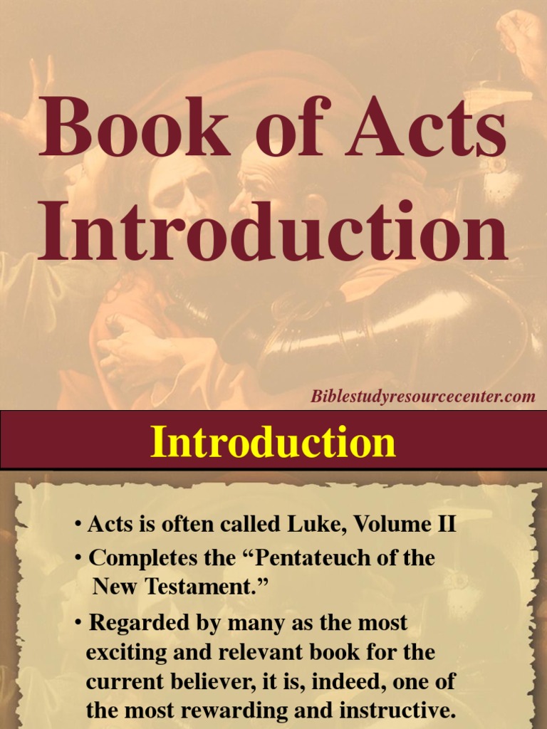 Introduction to the Book of Acts | PDF | Acts Of The Apostles | Gospel ...