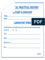 Biological Practical Record
