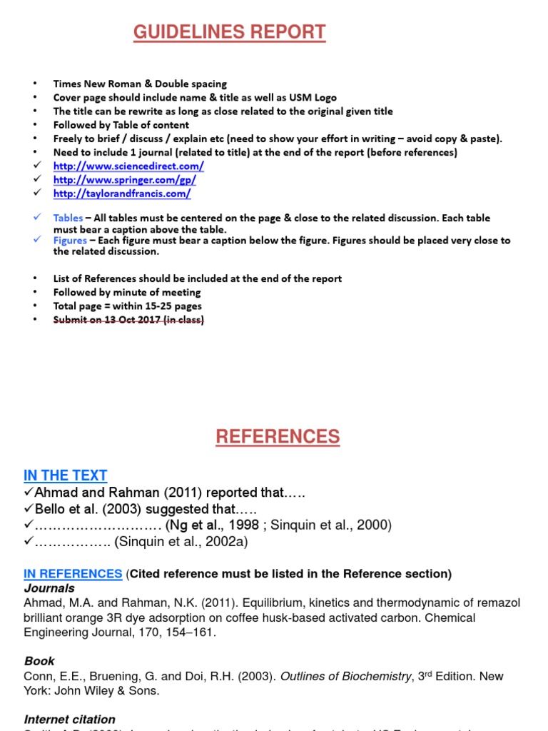 Academic Report Guidelines | PDF