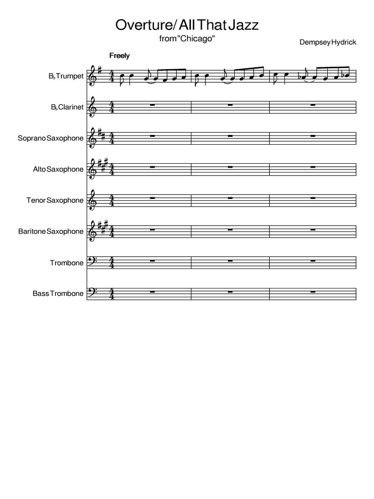 Overture/ All That Jazz From "Chicago" Download Free PDF Music