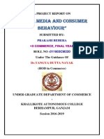 "Social Media and Consumer Behaviour": A Project Report On