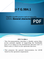 GPON Characteristics