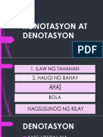 Konotasyon at Denotasyon