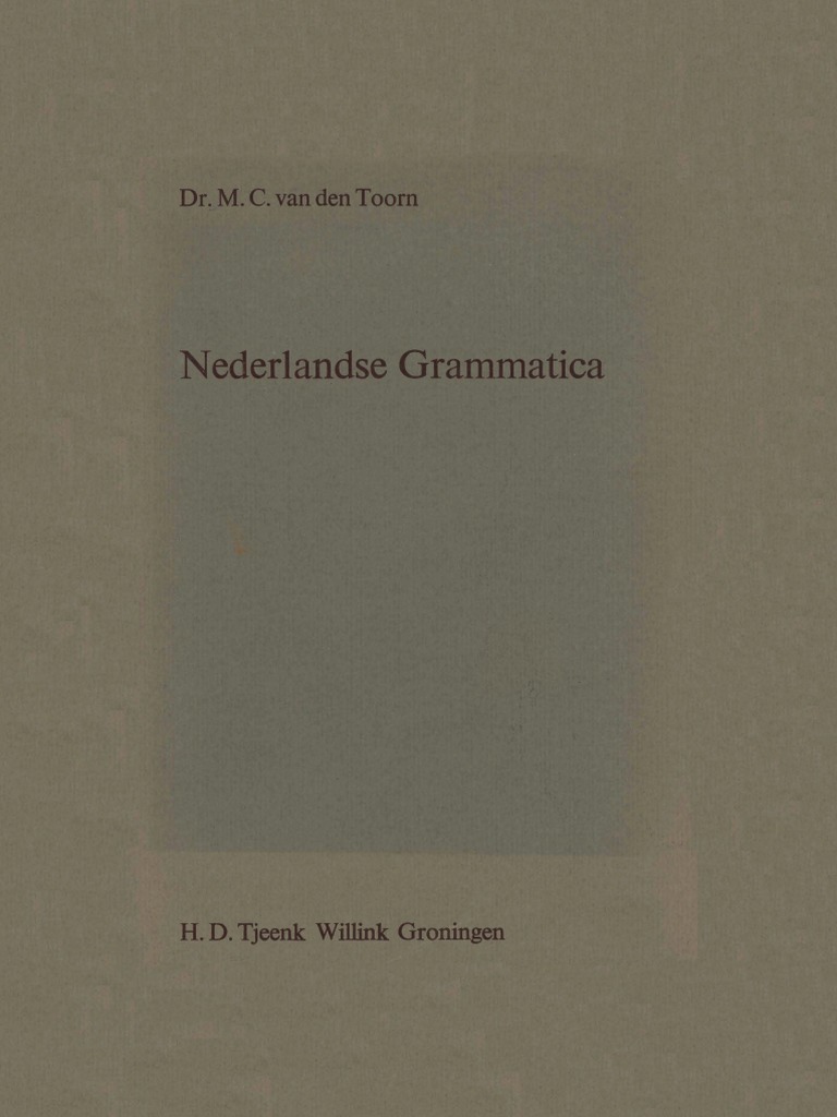 Nederlandse Grammatica | PDF