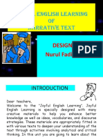 Joyful English Learning OF Narrative Text: Designed by Nurul Fadillah S.PD