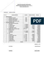 Rencana Anggaran Operasional BPD Andinete Tahun 2019