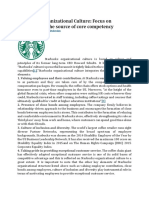 Starbucks Organizational Culture: Focus On Employees As The Source of Core Competency