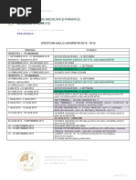 Structura Anului Universitar 2018 2019 Limba Romana