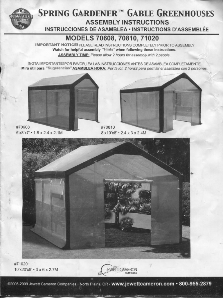 Greenhouse Assembly PDF