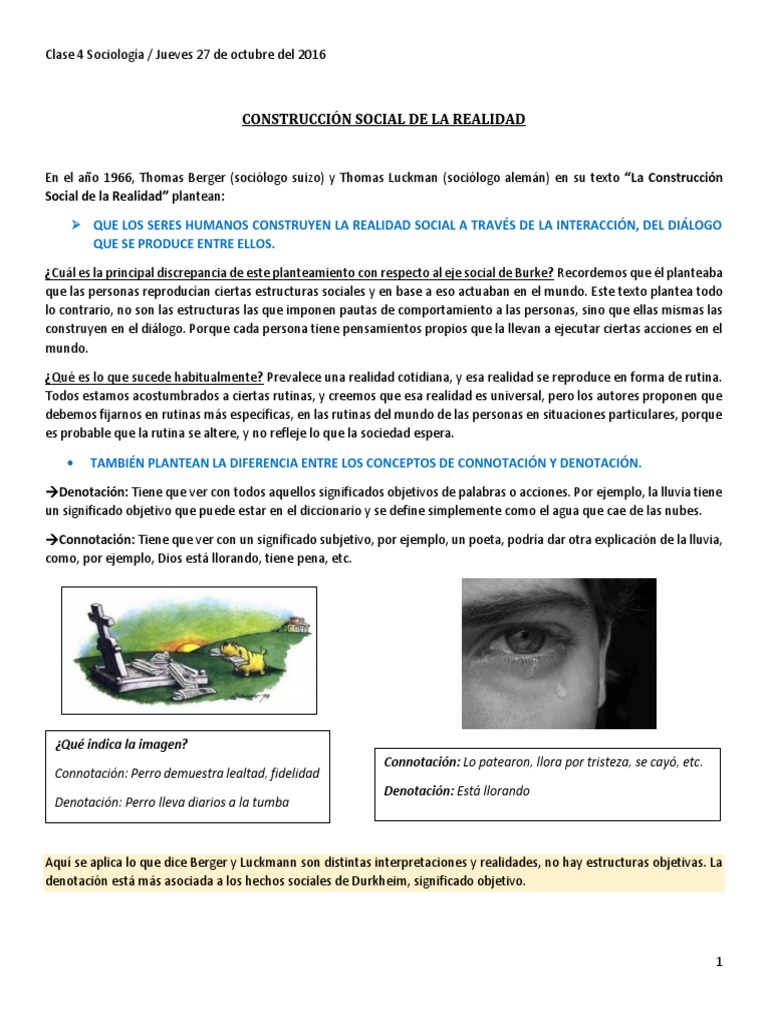 Construcción Social de la Realidad en Sociología | PDF | Estigma social ...
