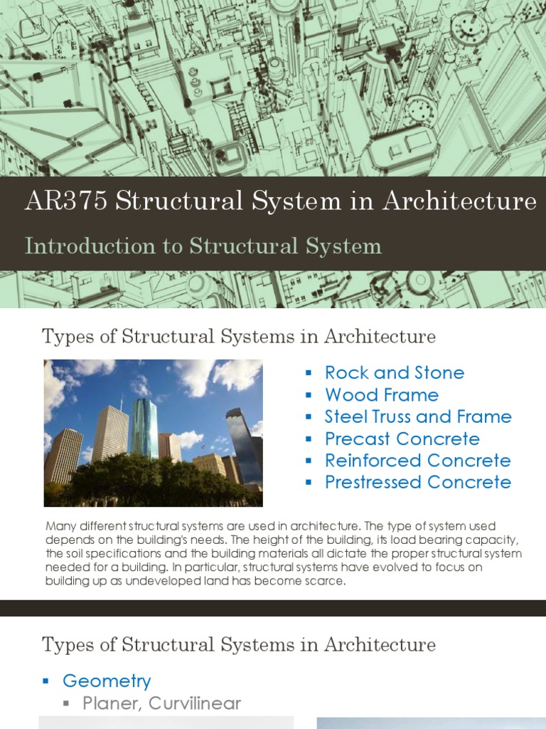 Types of Structural Systems in Architecture | PDF