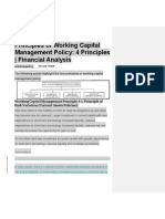 Principles of Working Capital Management Policy: 4 Principles - Financial Analysis