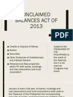 Unclaimed Balances Act of 2013
