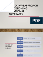 Top Down Approach To Designing Relational Databases