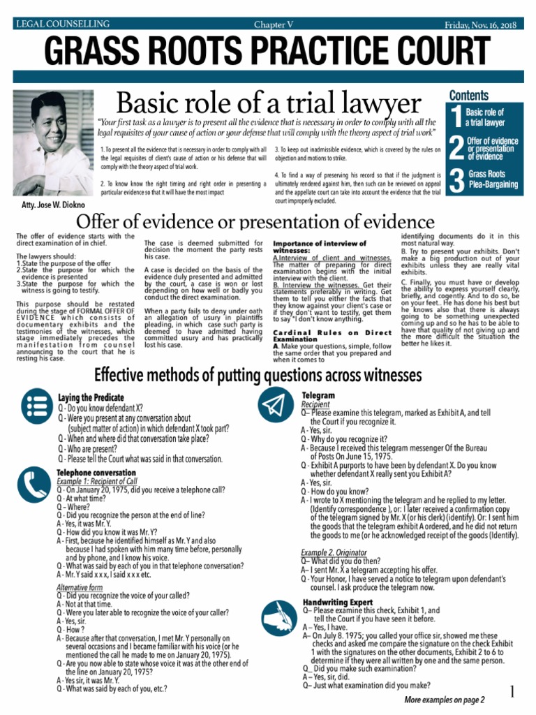 Legal Couseling - Grassroots Practice Court | PDF