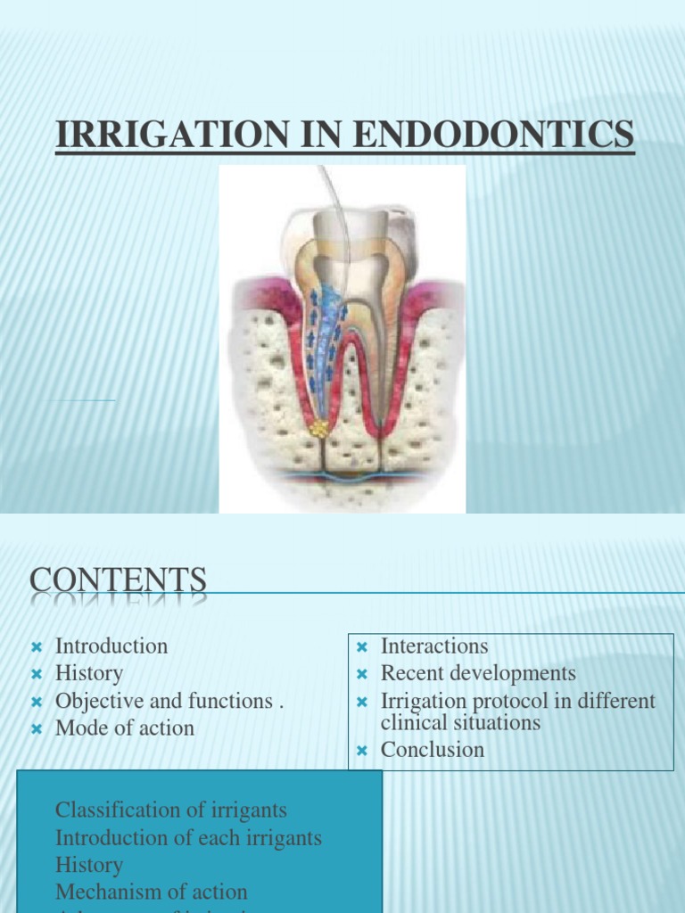 Irrigation in Endodontics PDF Acid