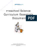 Preschool Science Curriculum Essentials Document