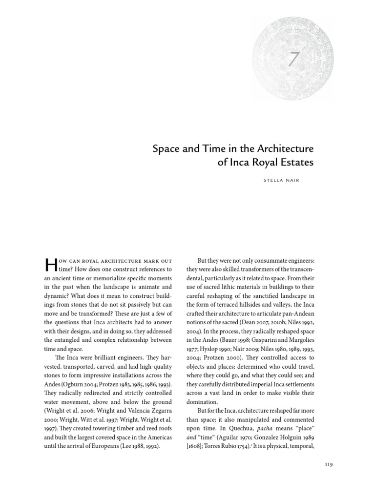 Space and Time in The Architecture of in PDF | PDF | Inca Empire ...