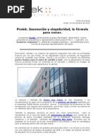 Proiek, innovación y singularidad, la fórmula para crecer.
