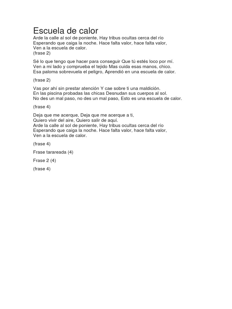 Escuela de Calor | PDF