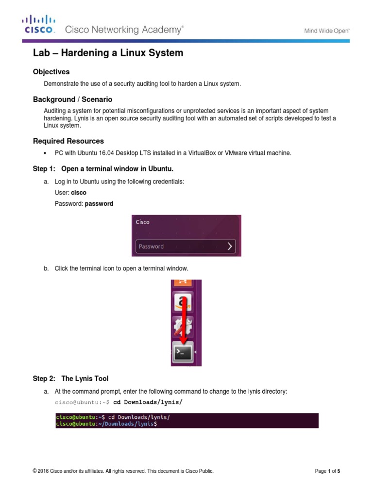 7.1.1.6 Lab - Hardening A Linux System | PDF | Sudo | Linux