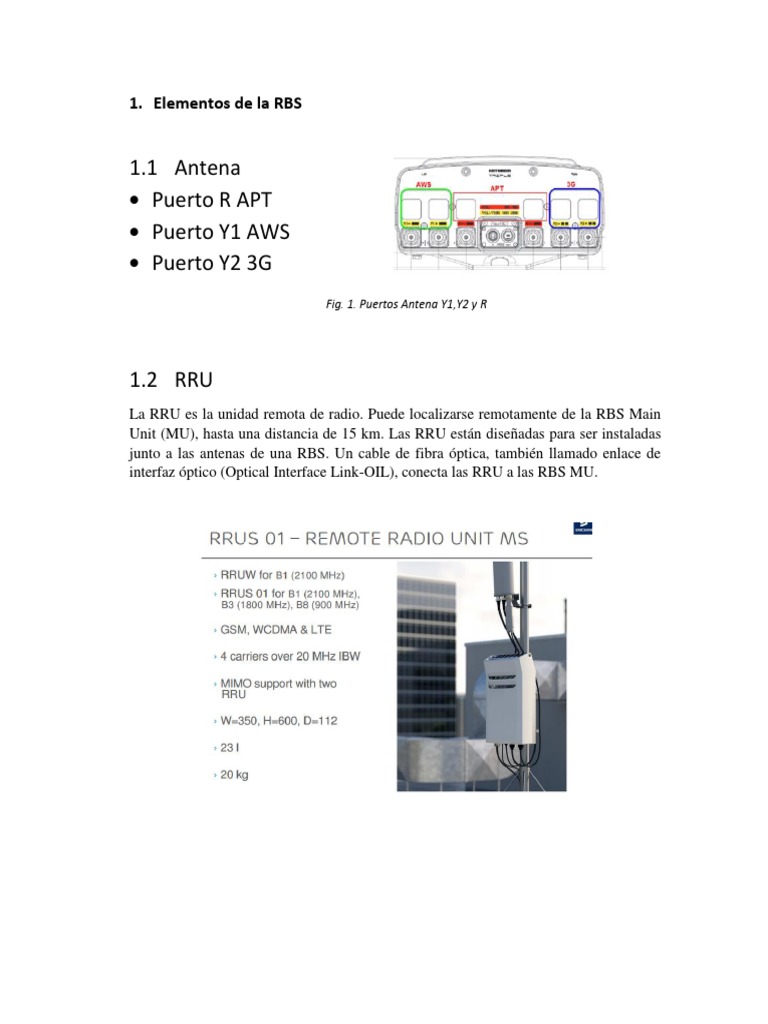 Elementos y Escenarios de RBS en Telecomunicaciones | PDF | Antena ...