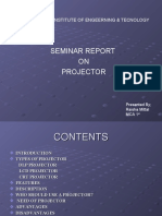 Seminar Report ON Projector: Panipat Institute of Engeerning & Tecnology
