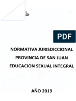 NORMATIVA JURISDICCIONAL PROVINCIA DE SAN JUAN EDUCACION SEXUAL INTEGRAL