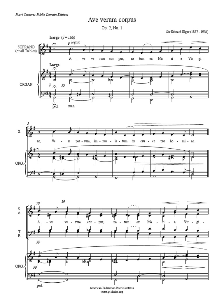 Ave Verum PDF Edward Elgar Choir