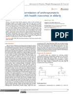 Studies On The Correlation of Anthropometric Measurement With Health Outcome in Elderly