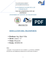 Proyecto Simulación de Transporte