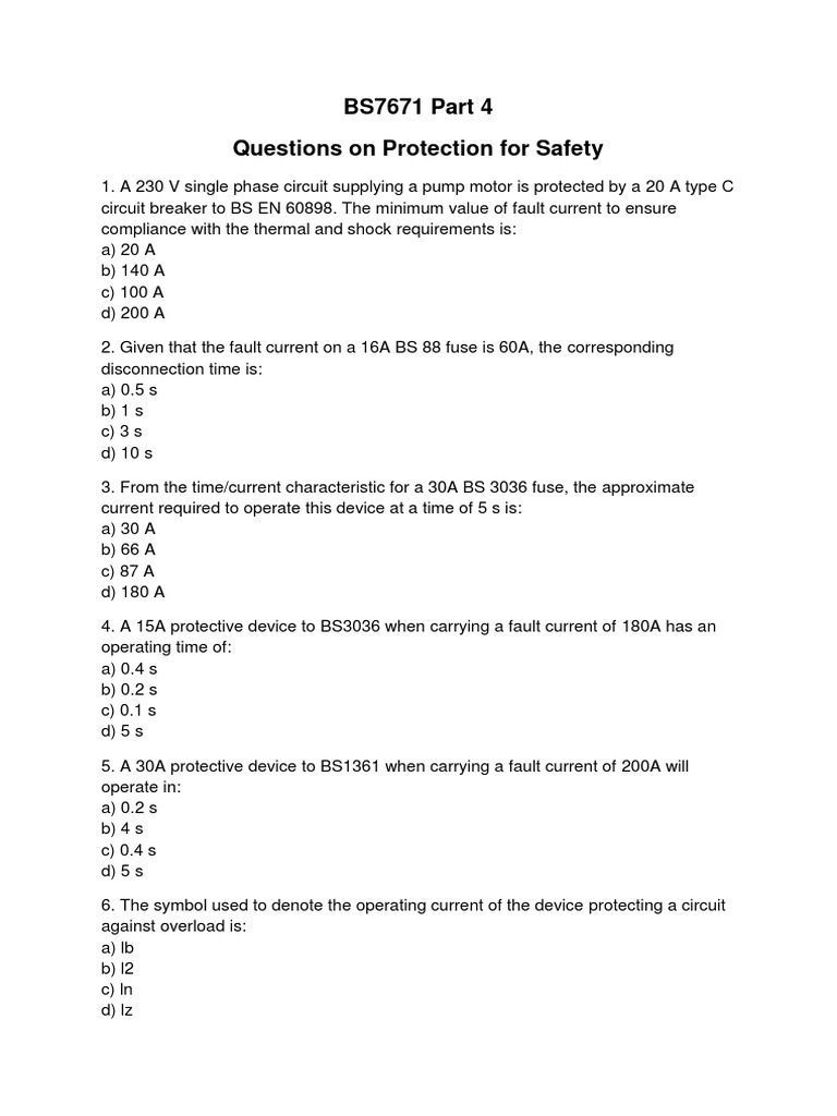 BS7671-Part 4 | PDF | Electrical Components | Power (Physics)