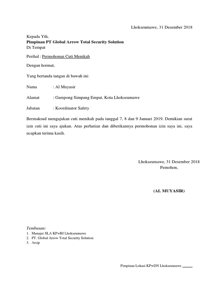 Izin Cuti Pdf