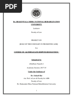 Judiciary's Role in Promoting ADR through Policy Decisions and Case Management