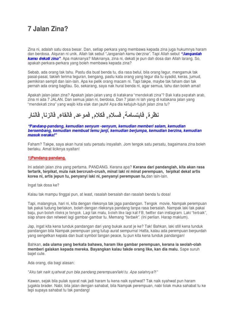 7 Jalan Zina Pdf