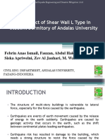 The Effect of Shear Wall L Type in Student Dormitory of Andalas University