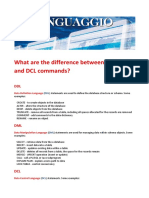 DDL, DML and DCL commands explained