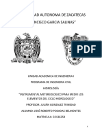 Instrumental Meteorologico para Medir Los Elementos Del Ciclo Hidrologico