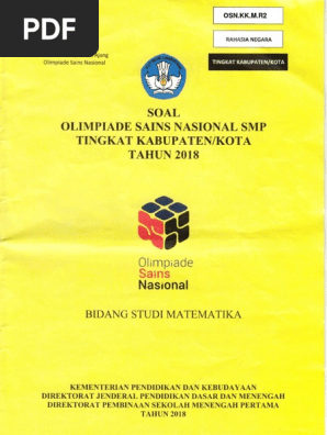 2018 Sola Osn Matematika Smp 2018 Tingkat Kabupaten Folder Osn