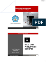 Bab 4 Nilai Dan Prinsip Anti Korupsi PDF