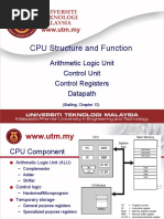 CPU Structure and Function: Arithmetic Logic Unit Control Unit Control Registers Datapath