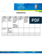 Communication Plan: Objectives Activities Audience Medium Desired Result Time Frame Responsibility Center