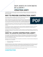 Contraction Joint in Concrete