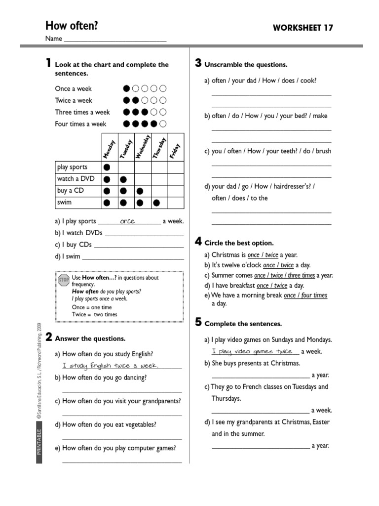 How Often Pdf Leisure