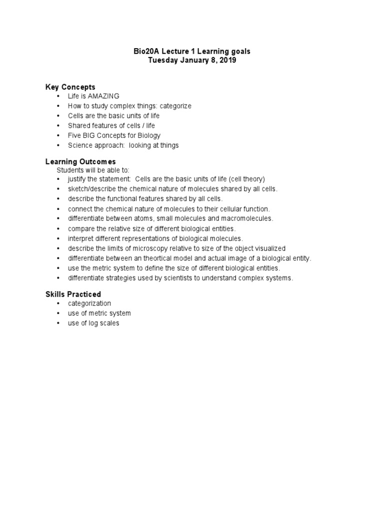 Lecture 1 Learning Goals Pdf